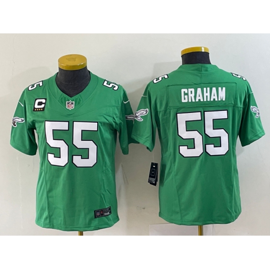 Women's Nike Philadelphia Eagles #55 Brandon Graham Green 2023 F.U.S.E. Vapor Untouchable C Stitched Football Jersey - Ujersey