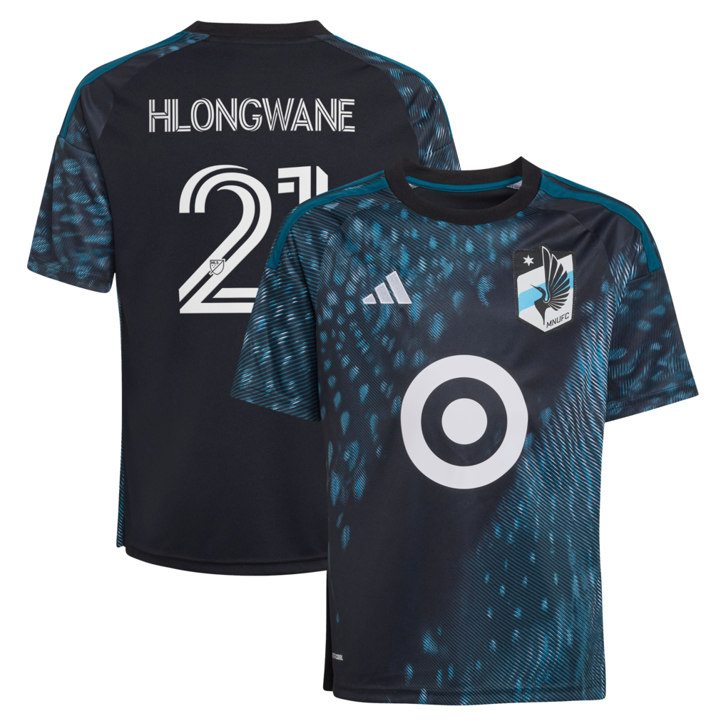 Youth Minnesota United FC Bongokuhle Hlongwane adidas Black 2026 The Decade Kit Replica Jersey - Ujersey