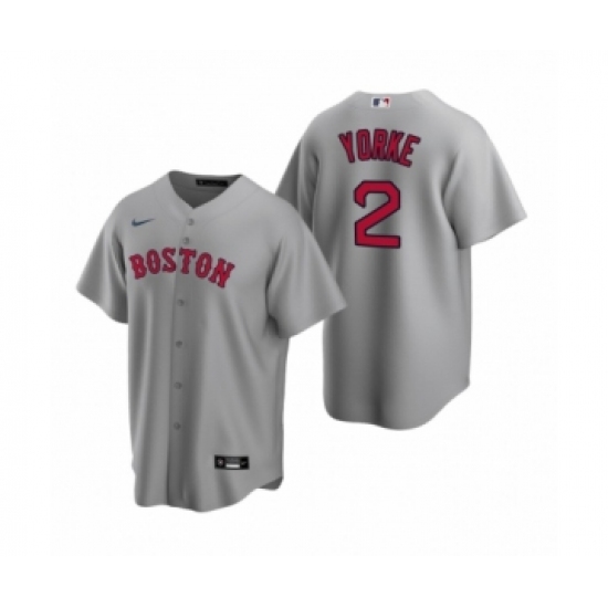 Men's Boston Red Sox #2 Nick Yorke Gray 2020 MLB Draft Replica Road Jersey - Ujersey