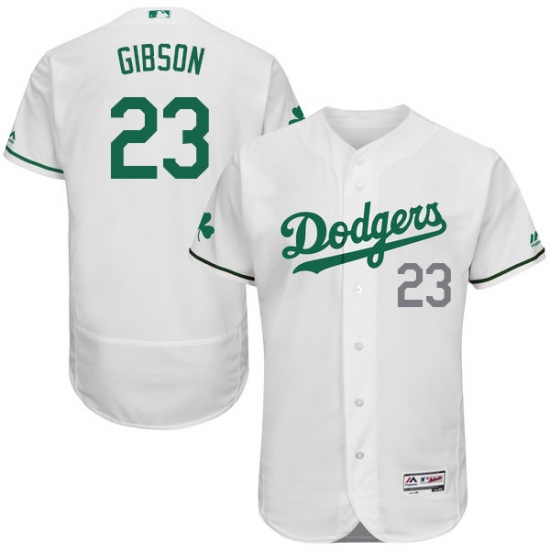 Men's Majestic Los Angeles Dodgers #23 Kirk Gibson White Celtic Flexbase Authentic Collection MLB Jersey - Ujersey