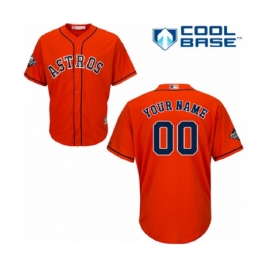 Youth Houston Astros Customized Authentic Orange Alternate Cool Base 2019 World Series Bound Baseball Jersey - Ujersey