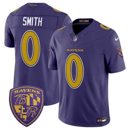 Men's Baltimore Ravens #0 Roquan Smith Purple 2026 F.U.S.E. Alternate Vapor Limited Football Stitched Jersey - Ujersey