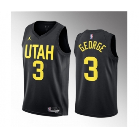 Men's Utah Jazz #3 Keyonte George Black 2023 Draft Statement Edition Stitched Basketball Jersey - Ujersey