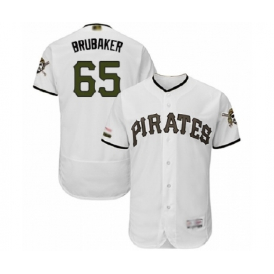 Men's Pittsburgh Pirates #65 J.T. Brubaker White Alternate Authentic Collection Flex Base Baseball Player Jersey - Ujersey