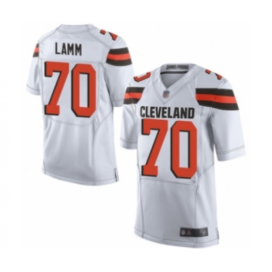 Men's Cleveland Browns #70 Kendall Lamm Elite White Football Jersey - Ujersey