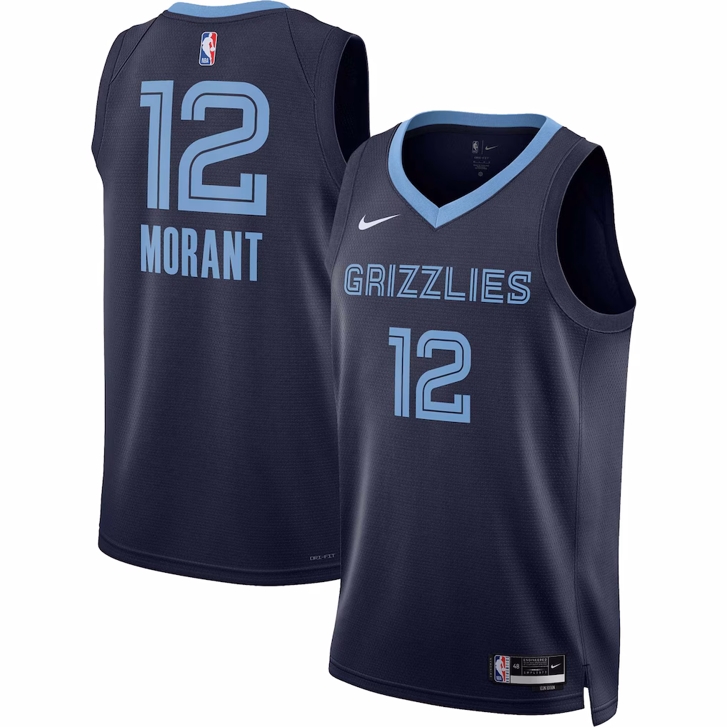 Unisex Memphis Grizzlies Ja Morant Nike Navy Swingman Jersey - Icon Edition - Ujersey