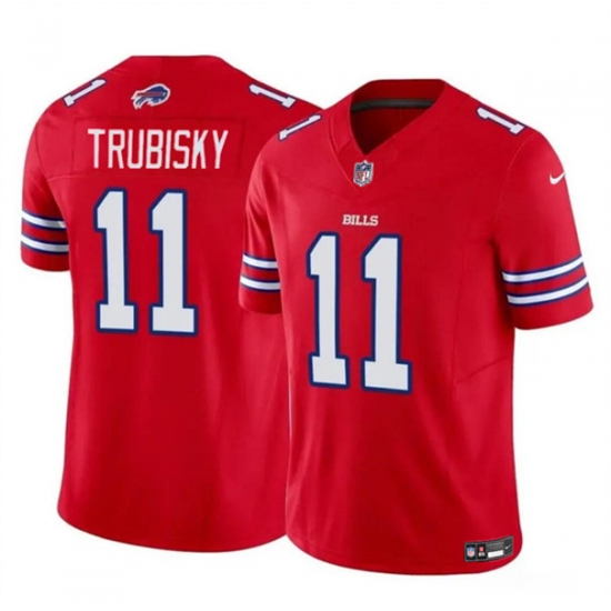 Men's Buffalo Bills #11 Mitch Trubisky Red 2023 F.U.S.E. Vapor Untouchable Limited Football Stitched Jersey - Ujersey