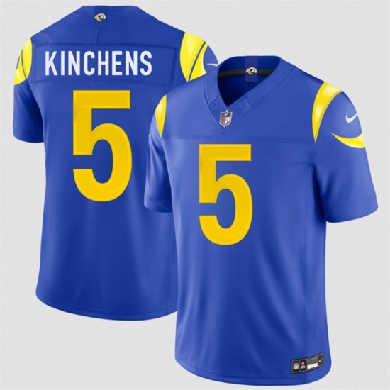Men's Los Angeles Rams #5 Kamren Kinchens Royal 2026 F.U.S.E. Vapor Limited Football Stitched Jersey - Ujersey