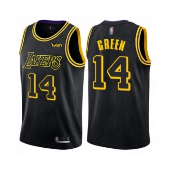 Youth Los Angeles Lakers #14 Danny Green Swingman Black Basketball Jersey - City Edition - Ujersey