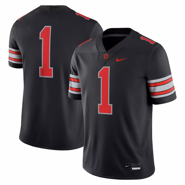 Men's Nike #1 Black Ohio State Buckeyes Alternate Game Football Jersey