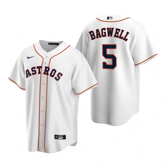 Men's Nike Houston Astros #5 Jeff Bagwell White Home Stitched Baseball Jersey - Ujersey