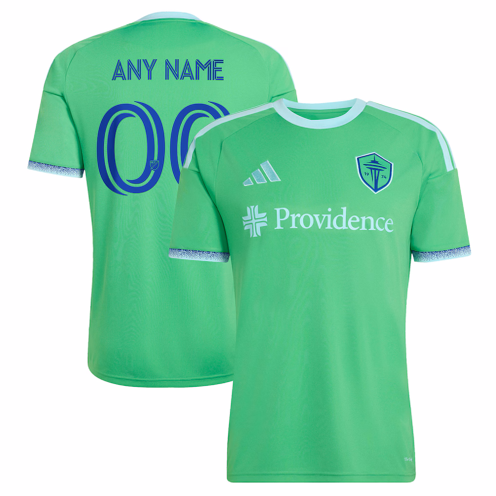Men's Seattle Sounders FC adidas Rave Green 2026 The Evergreen State Kit Replica Custom Jersey - ujerseystore