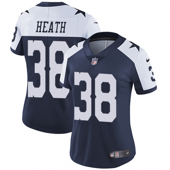 Women's Nike Dallas Cowboys #38 Jeff Heath Navy Blue Throwback Alternate Vapor Untouchable Limited Player NFL Jersey - Ujersey