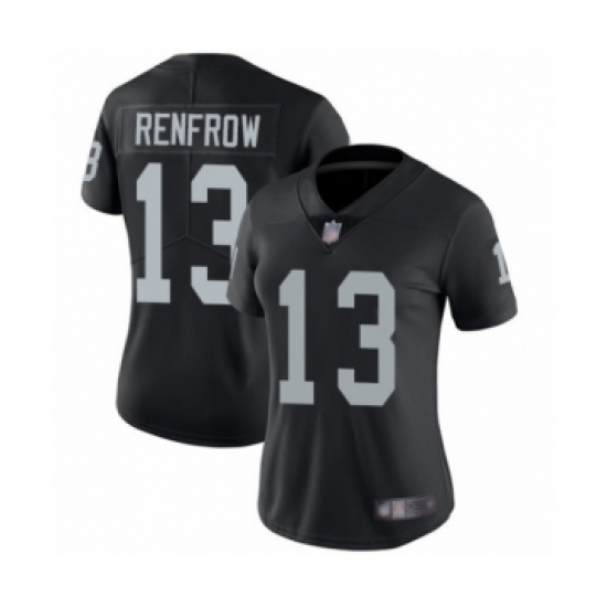 Women's Oakland Raiders #13 Hunter Renfrow Black Team Color Vapor Untouchable Limited Player Football Jersey