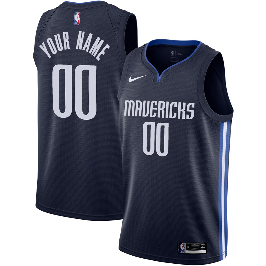 Men's Dallas Mavericks Nike Navy 2019/20 Custom Swingman Jersey - Statement Edition - Ujersey NHL