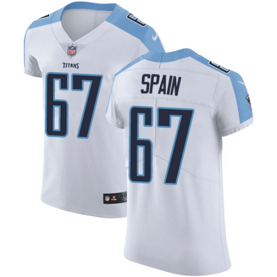 Men's Nike Tennessee Titans #67 Quinton Spain White Vapor Untouchable Elite Player NFL Jersey - Ujersey