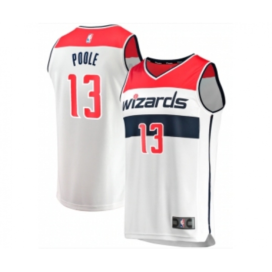 Men' Washington Wizards #13 Jordan Poole White Icon Edition Stitched Jersey - Ujersey