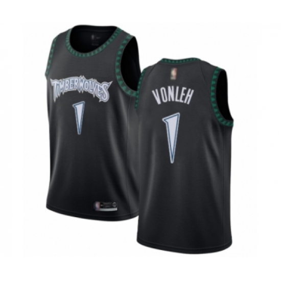 Youth Minnesota Timberwolves #1 Noah Vonleh Swingman Black Hardwood Classics Jersey - Ujersey