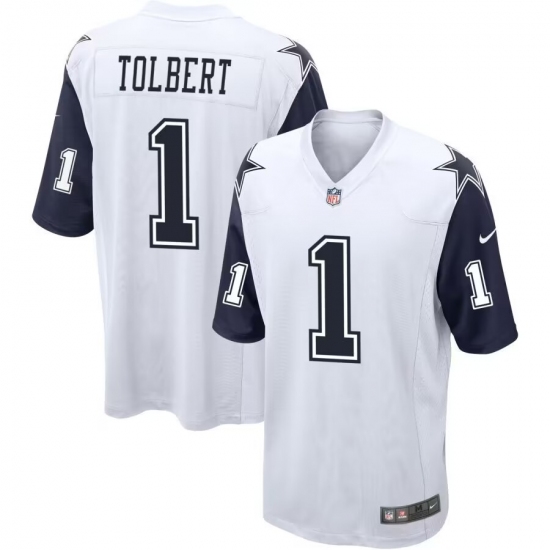 Men's Dallas Cowboys #1 Jalen Tolbert Color Rush Vapor Limited Jersey - Ujersey