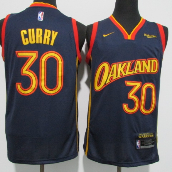 Men's Golden State Warriors #30 Stephen Curry Nike Navy Swingman Player Jersey - Ujersey
