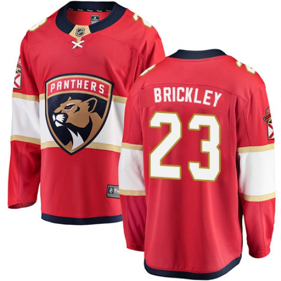 Youth Florida Panthers #23 Connor Brickley Fanatics Branded Red Home Breakaway NHL Jersey - Ujersey