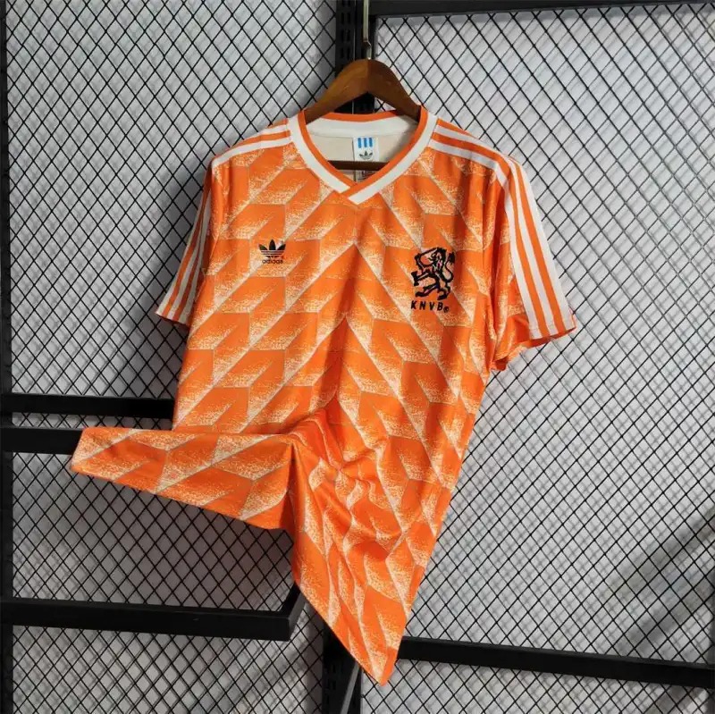 Netherlands Retro Jersey Custom Home Soccer Jersey 1988 - ujerseystore