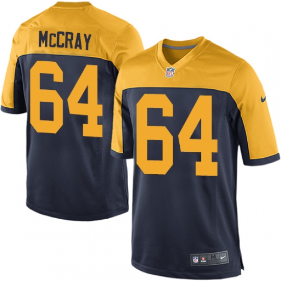 Men's Nike Green Bay Packers #64 Justin McCray Game Navy Blue Alternate NFL Jersey - Ujersey