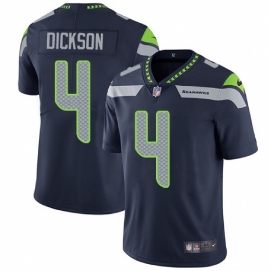 Youth Nike Seattle Seahawks #4 Michael Dickson Navy Blue Team Color Vapor Untouchable Limited Player NFL Jersey - Ujersey