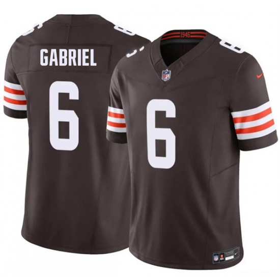 Men's Cleveland Browns #6 Dillon Gabriel Brown 2026 F.U.S.E. Vapor Limited Football Stitched Jersey - Ujersey