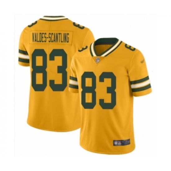 Youth Green Bay Packers #83 Marquez Valdes-Scantling Limited Gold Inverted Legend Football Jersey - Ujersey