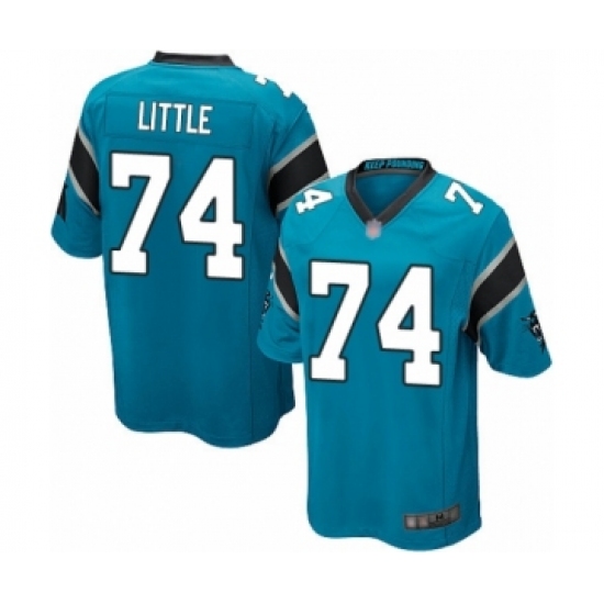 Men's Carolina Panthers #74 Greg Little Game Blue Alternate Football Jersey - Ujersey