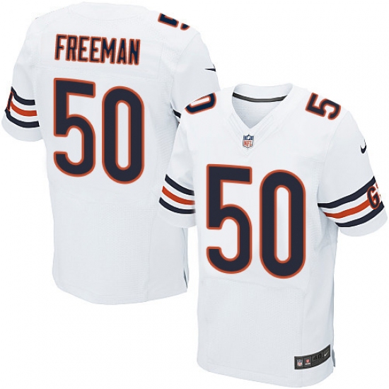Men's Nike Chicago Bears #50 Jerrell Freeman Elite White NFL Jersey - Ujersey