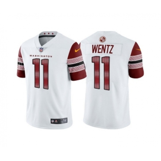 Men's Washington Commanders #11 Carson Wentz 2022 White Vapor Untouchable Stitched Jersey - Ujersey