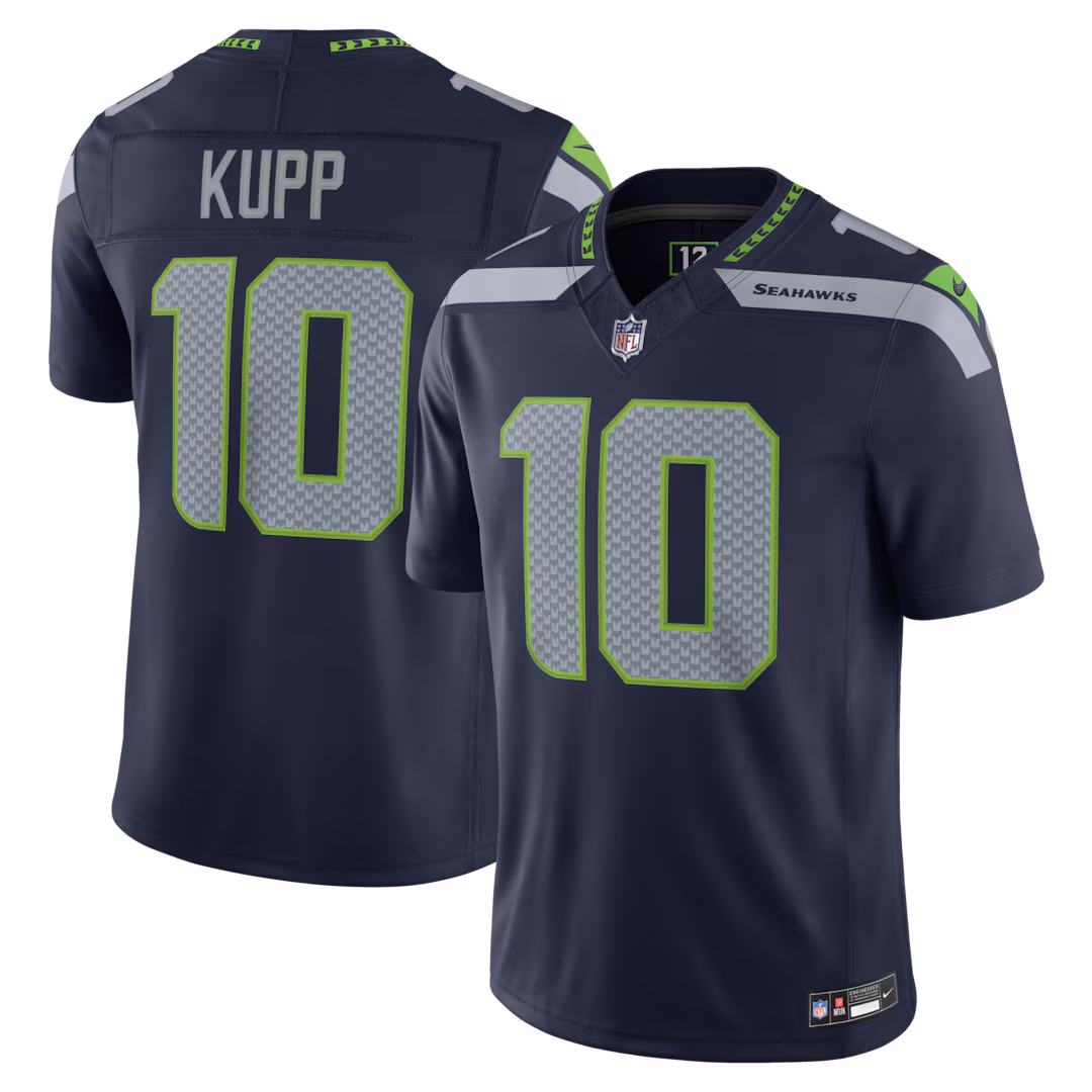 Men's Seattle Seahawks Cooper Kupp Nike College Navy Team Vapor F.U.S.E. Stitched Limited Jersey - Ujersey