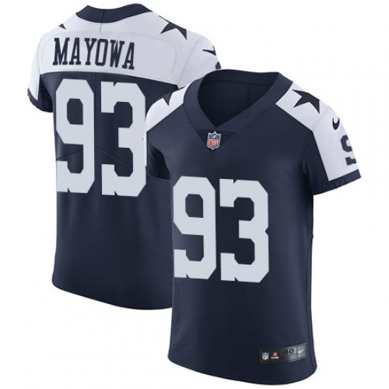 Men's Nike Dallas Cowboys #93 Benson Mayowa Navy Blue Throwback Alternate Vapor Untouchable Elite Player NFL Jersey - Ujersey