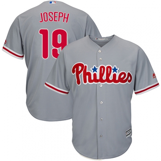 Youth Majestic Philadelphia Phillies #19 Tommy Joseph Replica Grey Road Cool Base MLB Jersey - Ujersey