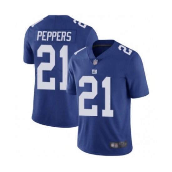 Men's New York Giants #21 Jabrill Peppers Royal Blue Team Color Vapor Untouchable Limited Player Football Jersey - Ujersey