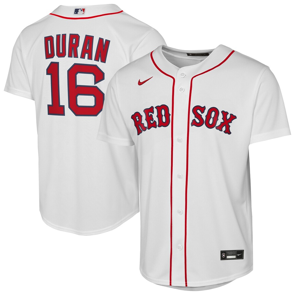 Youth Boston Red Sox Jarren Duran Nike White Home Replica Player Jersey - ujerseystore