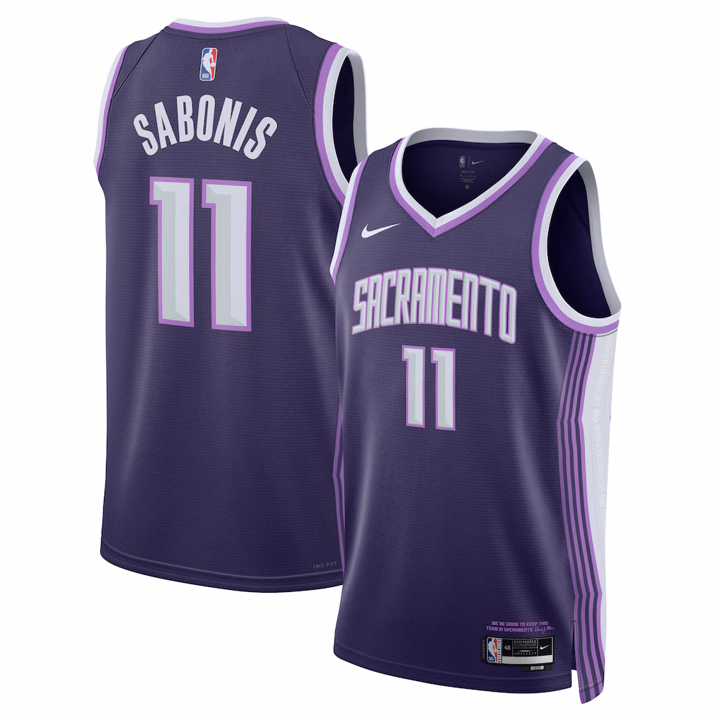 Unisex Sacramento Kings Domantas Sabonis Nike Purple 2025/26 Swingman Jersey - City Edition