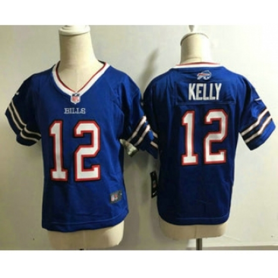 Toddler Buffalo Bills #12 Jim Kelly Retired Royal Blue Stitched NFL Nike Game Jersey - Ujersey