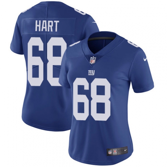 Women's Nike New York Giants #68 Bobby Hart Royal Blue Team Color Vapor Untouchable Elite Player NFL Jersey - Ujersey
