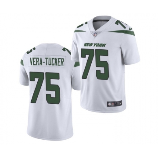 Men's New York Jets #75 Alijah Vera-Tucker White Vapor Untouchable Limited Stitched Jersey - Ujersey