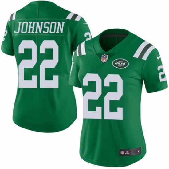Women's Nike New York Jets #22 Trumaine Johnson Limited Green Rush Vapor Untouchable NFL Jersey - Ujersey