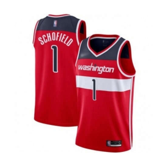 Youth Washington Wizards #1 Admiral Schofield Swingman Red Basketball Jersey - Icon Edition - Ujersey