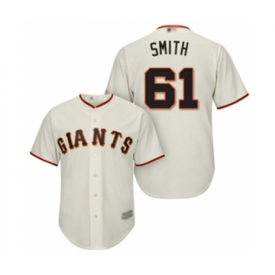 Youth San Francisco Giants #61 Burch Smith Authentic Cream Home Cool Base Baseball Player Jersey - Ujersey