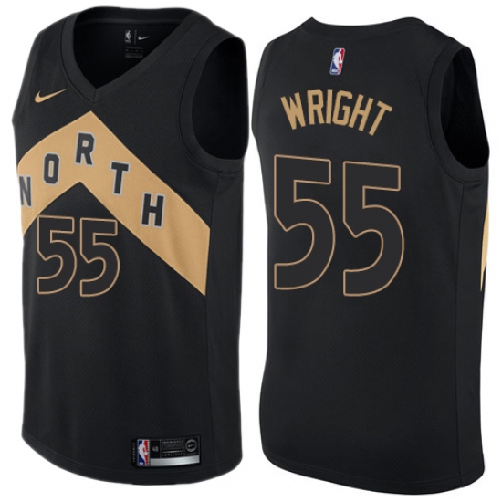 Youth Nike Toronto Raptors #55 Delon Wright Swingman Black NBA Jersey - City Edition - Ujersey
