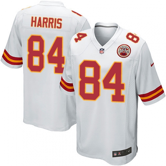 Men's Nike Kansas City Chiefs #84 Demetrius Harris Game White NFL Jersey - Ujersey