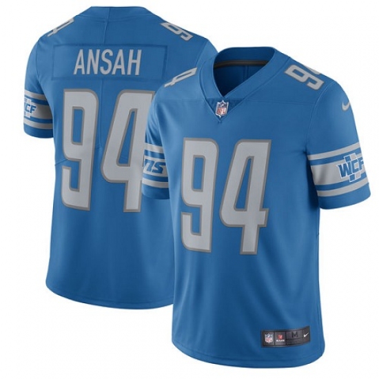 Men's Nike Detroit Lions #94 Ziggy Ansah Limited Light Blue Team Color Vapor Untouchable NFL Jersey - Ujersey