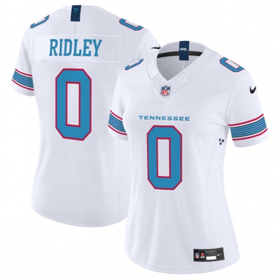 Women's Tennessee Titans #0 Calvin Ridley White 2026 F.U.S.E. Vapor Limited Stitched Football Jersey(Run Small)