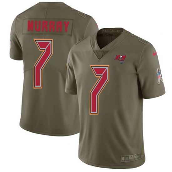 Youth Nike Tampa Bay Buccaneers #7 Patrick Murray Limited Olive 2017 Salute to Service NFL Jersey - Ujersey